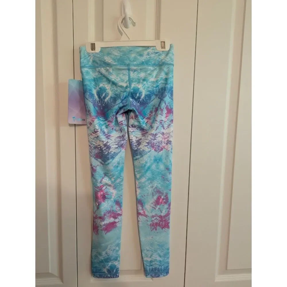 NWT Ivivva by Lululemon Tank (reversible) and Leggings set top 8 10 Girls blue